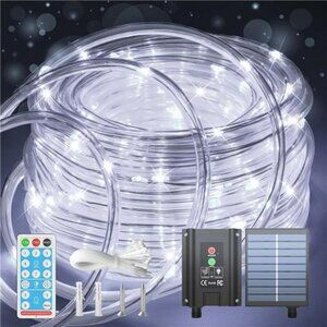Outdoor solar rope lights waterproof LED string lights for garden patio pool dec